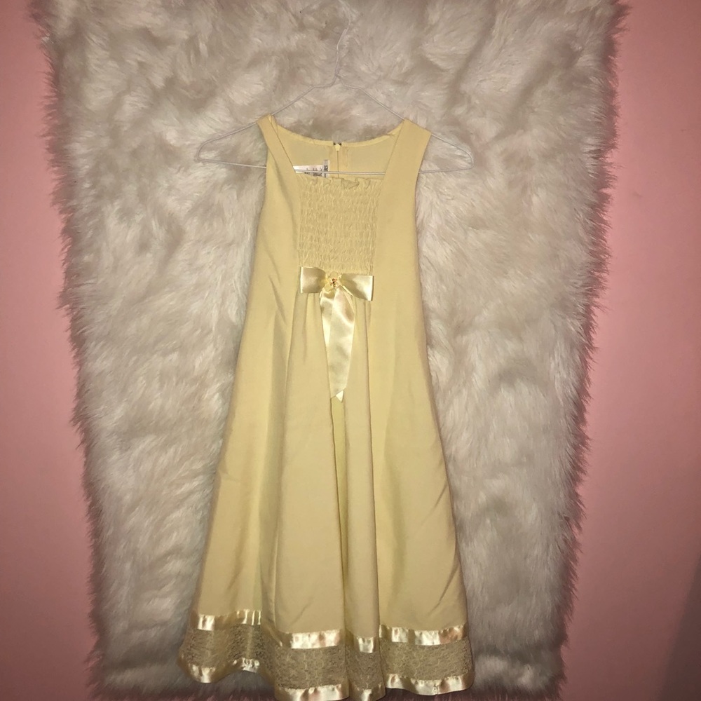 Yellow long sun dress